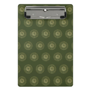 Mini Porte-bloc Forêt Médaillons de fleurs de Zinnia dorées