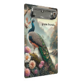 Mini Porte-bloc Forêt tropicale humide avec paon (Incliné)