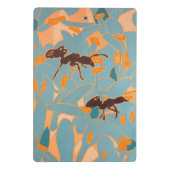 Mini Porte-bloc Fourmis avec fleurs bleues Flore australienne (Dos)
