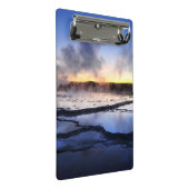 Mini Porte-bloc Fumée de geyser au coucher du soleil (Incliné)