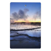 Mini Porte-bloc Fumée de geyser au coucher du soleil (Dos)