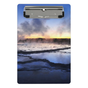 Mini Porte-bloc Fumée de geyser au coucher du soleil