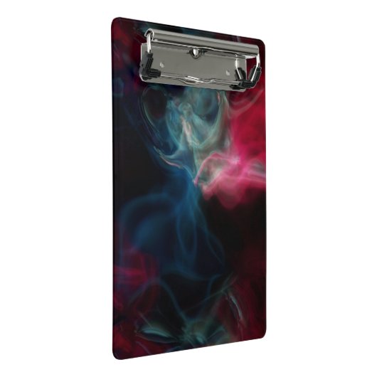 Mini Porte-bloc fumée rose et bleue abstraite (Incliné)