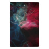 Mini Porte-bloc fumée rose et bleue abstraite (Dos)