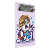 Mini Porte-bloc Funky Rockstar Cat - Musique Cool Lover Kitty (Incliné)