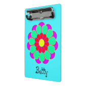 Mini Porte-bloc Funny Flower Power Bloom I + votre backgr. & idée (Angle2)