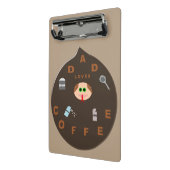 Mini Porte-bloc Funny Papa Monster aime le café Mini Porte - bloc (Angle2)
