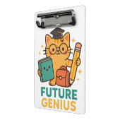 Mini Porte-bloc Future Genius - Cute Cat avec Essentials de l'écol (Angle2)