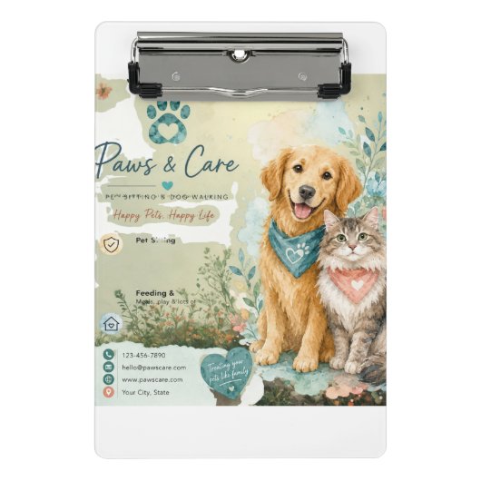Mini Porte-bloc Garde d'animaux,Chats et Chiens (Devant)