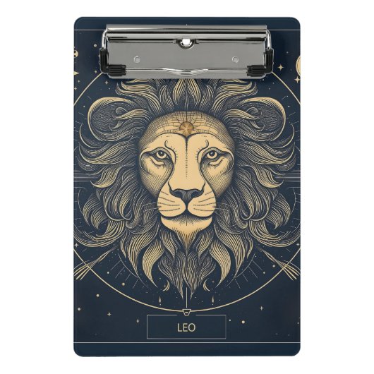 Mini Porte-bloc Golden Leo Zodiac (Devant)