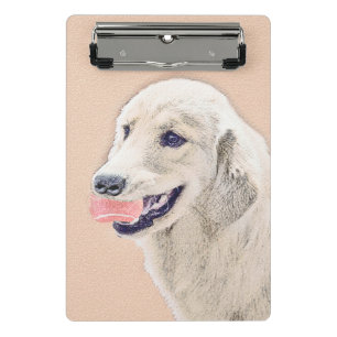 Mini Porte-bloc Golden Retriever avec Tennis Ball Peinture Chien A