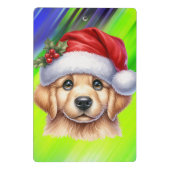 Mini Porte-bloc Golden Retriever Chien avec le Père Noël Style-825 (Dos)