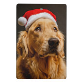 Mini Porte-bloc Golden retriever posant pour son Noël (Dos)