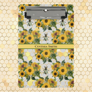 Mini Porte-bloc Golden Sunflowers Honeycomb et Royal Bee