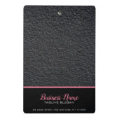 Mini Porte-bloc Granit Noir Et Bande Rose (Dos)