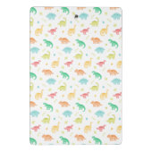 Mini Porte-bloc Green Blue Dinosaur Motif Nom personnalisé (Dos)