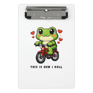 Mini Porte-bloc Grenouille Mignonne à Vélo Art de Grenouille Kaw