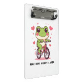 Mini Porte-bloc Grenouille Mignonne à Vélo | Cadeau Drôle pour les (Incliné)