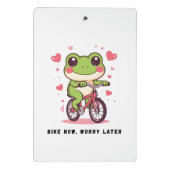 Mini Porte-bloc Grenouille Mignonne à Vélo | Cadeau Drôle pour les (Dos)