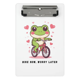 Mini Porte-bloc Grenouille Mignonne à Vélo Cadeau Drôle pour les