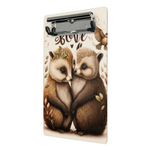 Mini Porte-bloc hérisson amoureux (Angle2)