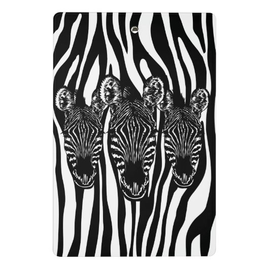 Mini Porte-bloc Héros Zebra sur Zebra Print (Dos)