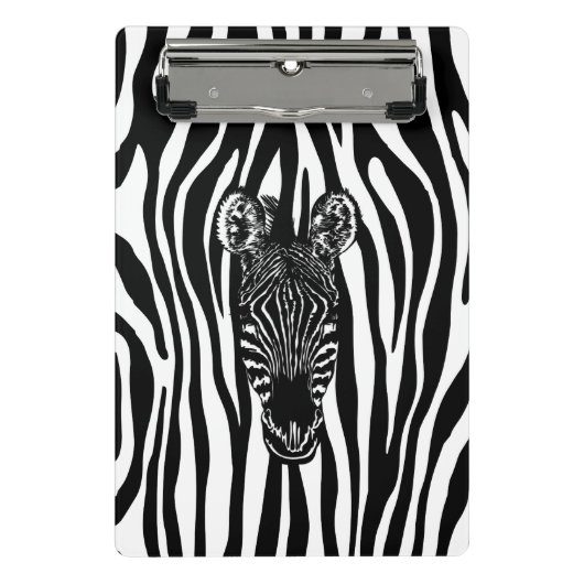 Mini Porte-bloc Héros Zebra sur Zebra Print (Devant)