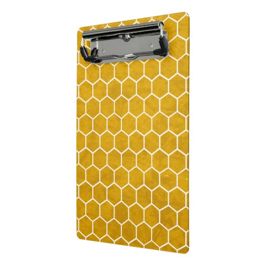 Mini Porte-bloc Hexagone Motif Hexagon Jaune (Angle2)