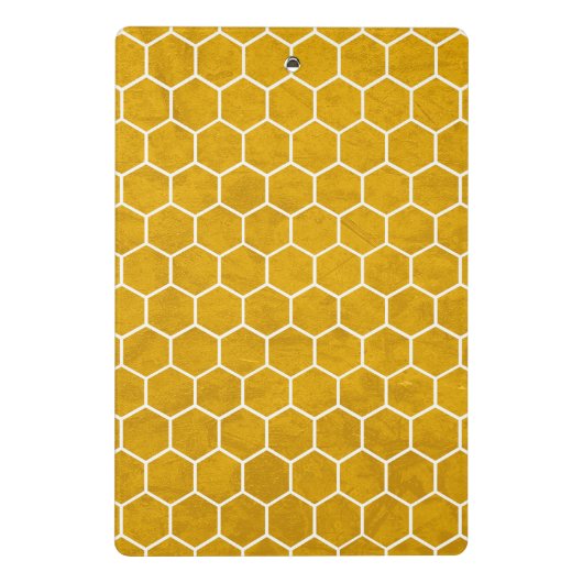 Mini Porte-bloc Hexagone Motif Hexagon Jaune (Dos)
