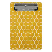 Mini Porte-bloc Hexagone Motif Hexagon Jaune (Devant)