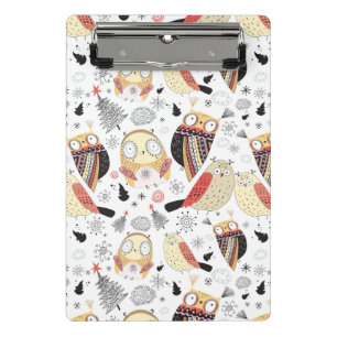 Mini Porte-bloc Hibou drôle de texture