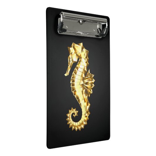 Mini Porte-bloc Hippocampe Polygonal Or (Incliné)