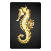 Mini Porte-bloc Hippocampe Polygonal Or (Dos)