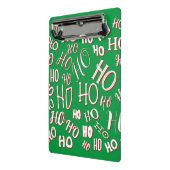 Mini Porte-bloc HO HO HO Texte de Noël motif blanc vert rouge (Angle2)