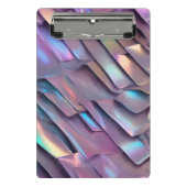 Mini Porte-bloc Holographie abstraite/iridescente futuriste (Devant)
