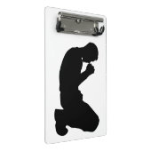 MINI PORTE-BLOC HOMME KNEELING EN PRIÈRE NOIR SILHOUETTE (Incliné)