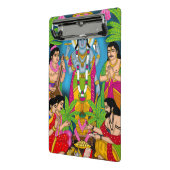 Mini Porte-bloc Horloge murale Lord Satyanarayan (Angle2)