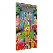 Mini Porte-bloc Horloge murale Lord Satyanarayan (Incliné)