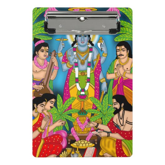 Mini Porte-bloc Horloge murale Lord Satyanarayan (Devant)