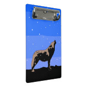 Mini Porte-bloc Howling Wolf en hiver - Art faunique original (Incliné)