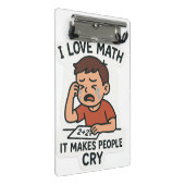 Mini Porte-bloc I Love Math - Drôle Sticker Cartoon (Incliné)
