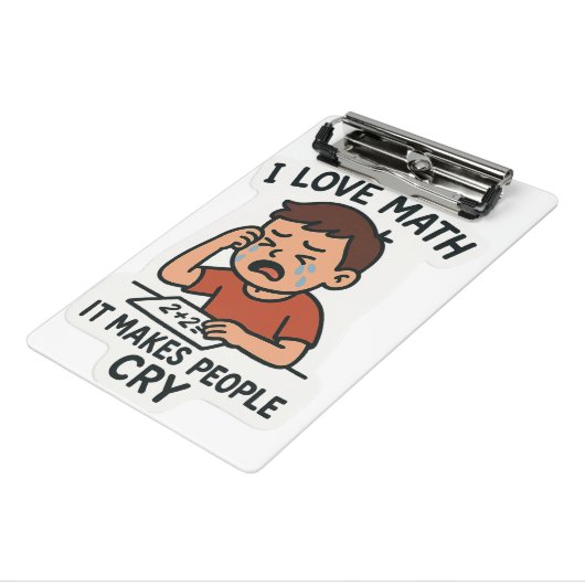 Mini Porte-bloc I Love Math - Drôle Sticker Cartoon (Angle3)