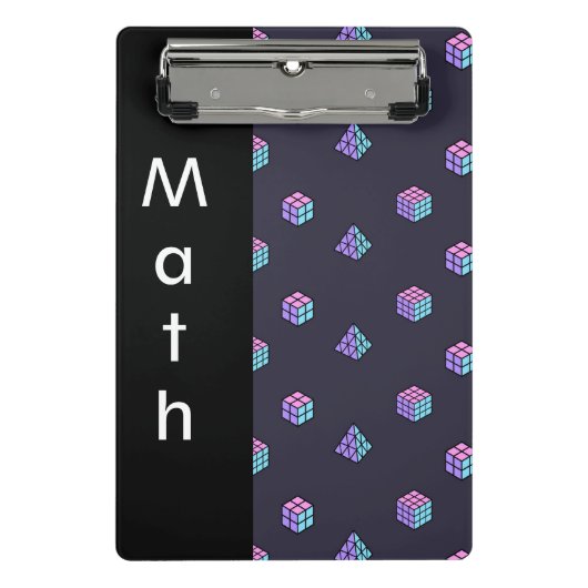 Mini Porte-bloc Illusion de cube géométrique modifiable - Texte (Devant)