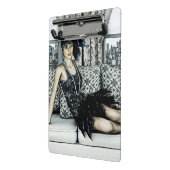 Mini Porte-bloc Illustration d'art de la mode Flapper des Années F (Angle2)