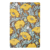 Mini Porte-bloc illustration d'art pavot fleur jaune (Dos)