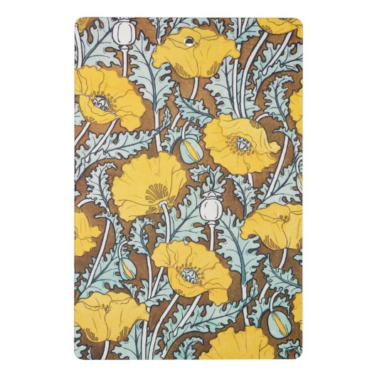 Mini Porte-bloc illustration d'art pavot fleur jaune (Dos)