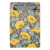 Mini Porte-bloc illustration d'art pavot fleur jaune (Devant)