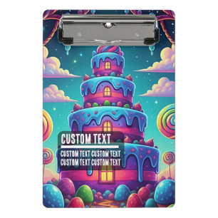 Mini Porte-bloc Illustration de gâteau de bonbons fantaisiste avec