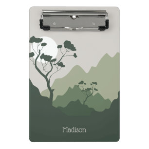 Mini Porte-bloc Illustration de la nature de nom personnalisé