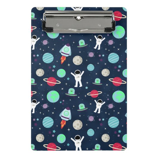 Mini Porte-bloc Illustration du Motif spatial (Devant)
